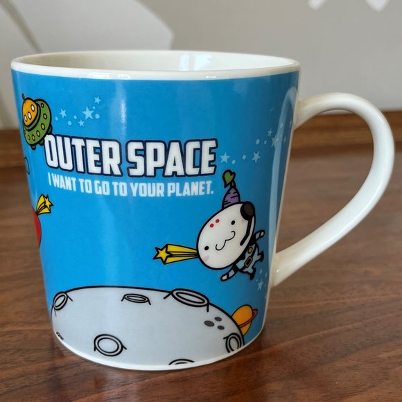 Din Tai Fung Bao Bao Family "Outer Space" Mug Taiwan | Rocket Ship Coffee Cup - Picture 3 of 11